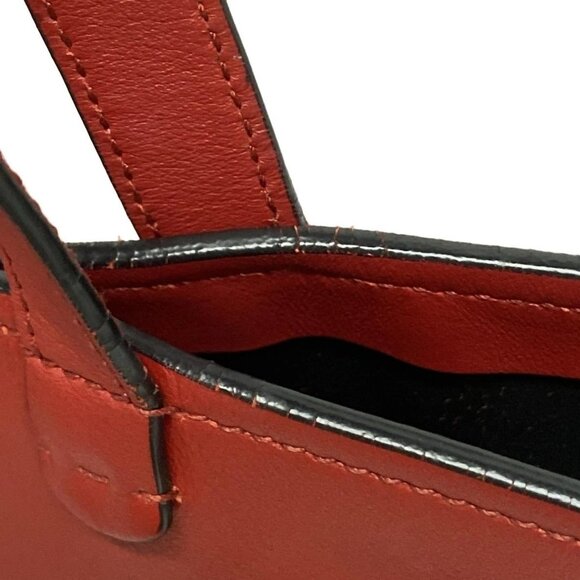 Auth PRADA - Red Leather Tote Bag - Picture 10 of 16